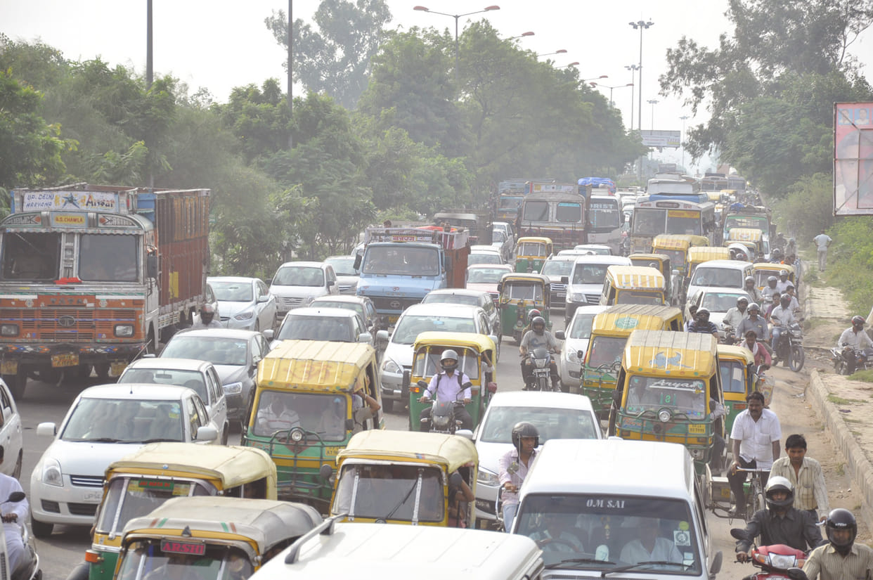 The pressure of vehicles, both highway jam