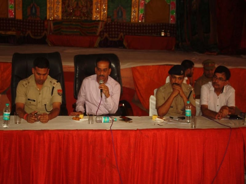 hariyali teez celebration in bankebihari temple