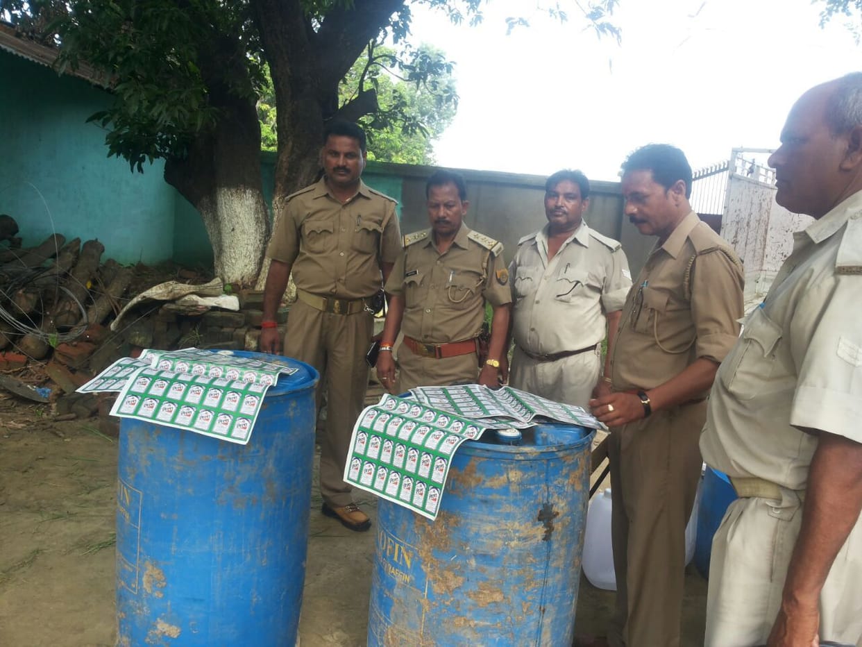 fake wine factory caught in brijmanganj