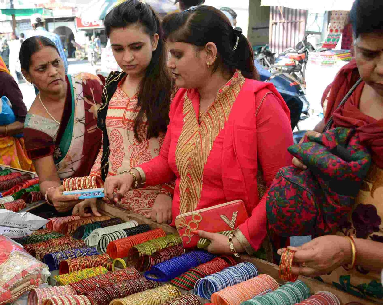 market are buzzing on Teej 