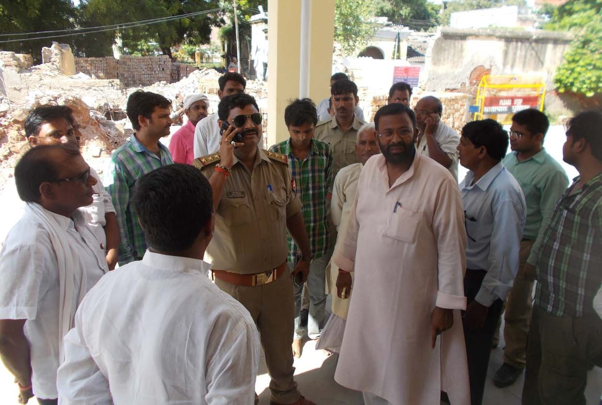 ADO panchayat secretary attempted to burn