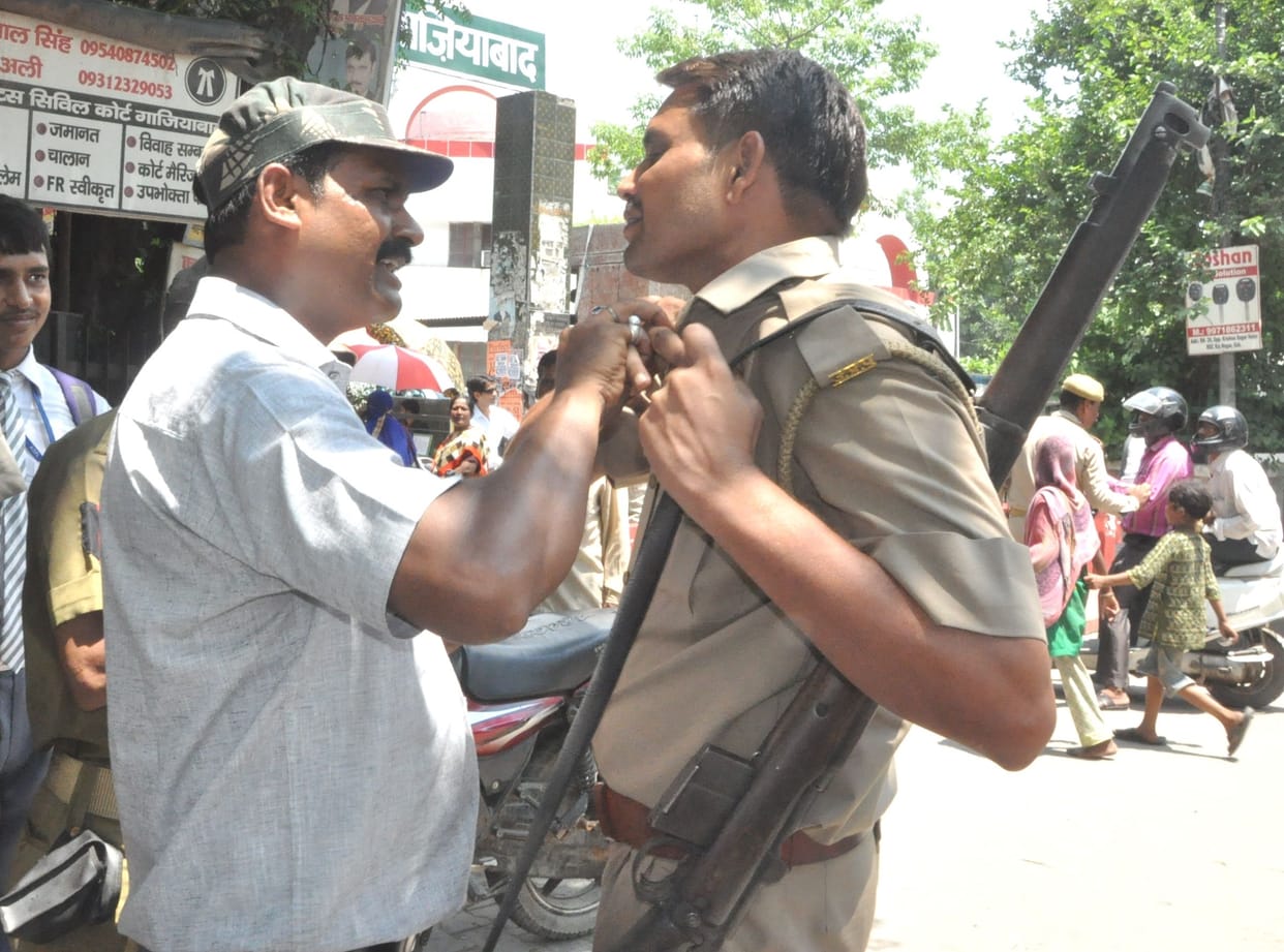 Azad police intercepted the men in the invoice