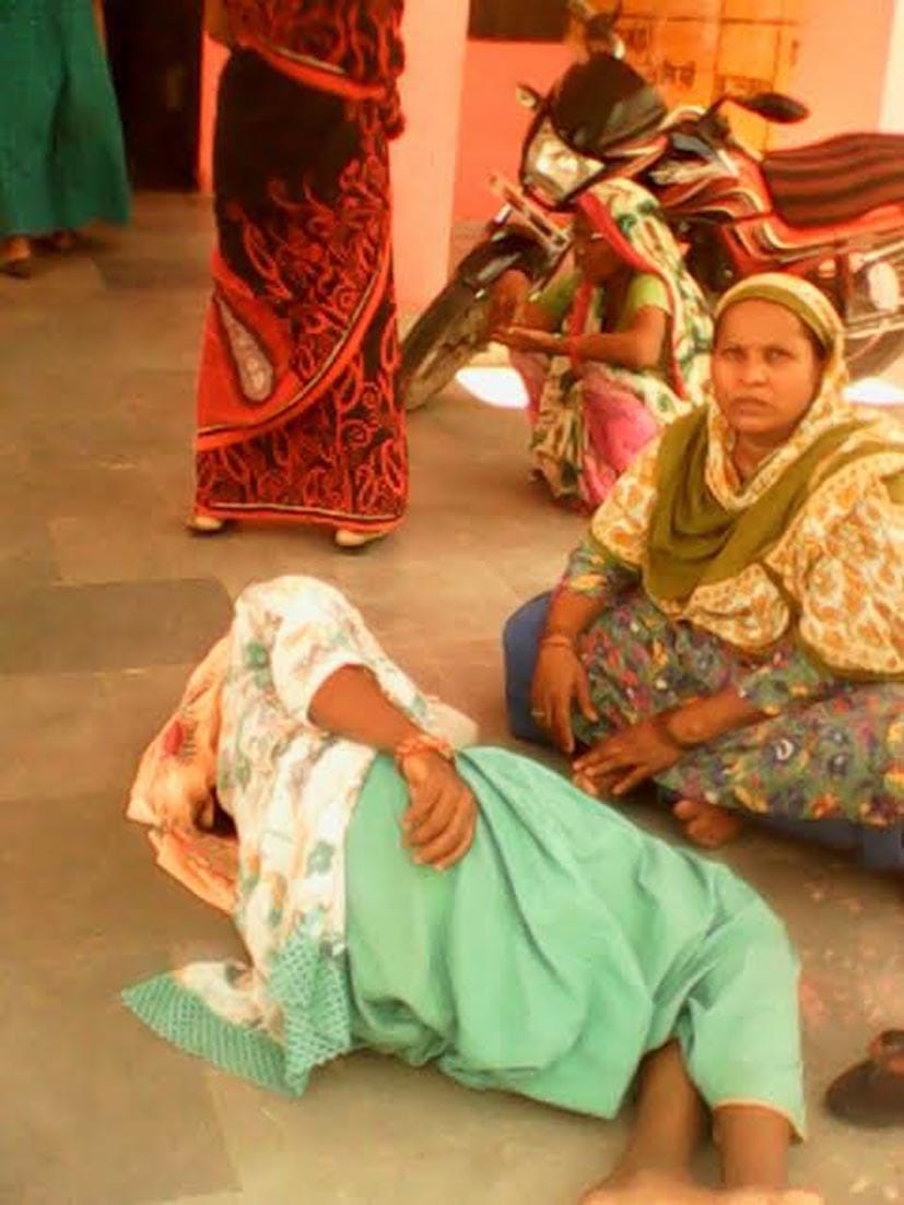 Woman lying on the ground for hours in hospital