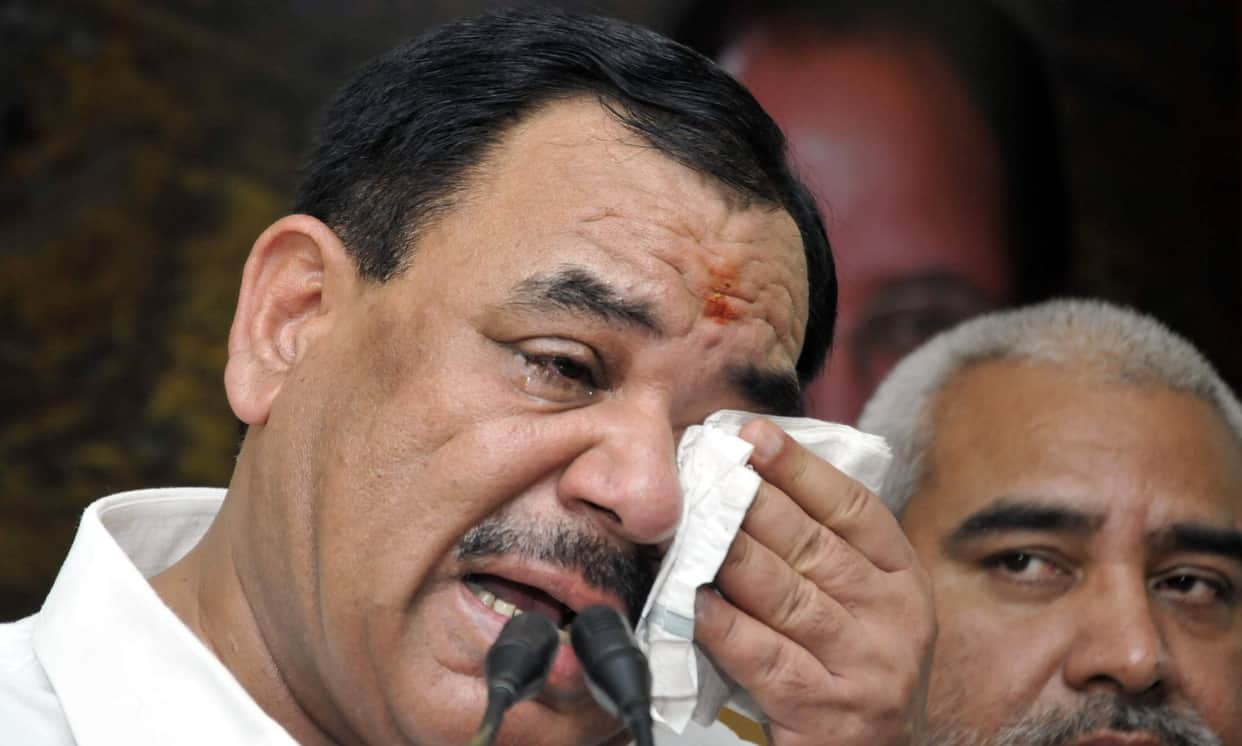 harak singh rawat cry before media on rape allegation.