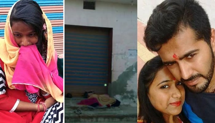 protest, married lady protest, married lady protest outside his husband house at fatehabad