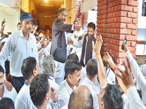 Poured water into ballot boxes, ballot papers torn