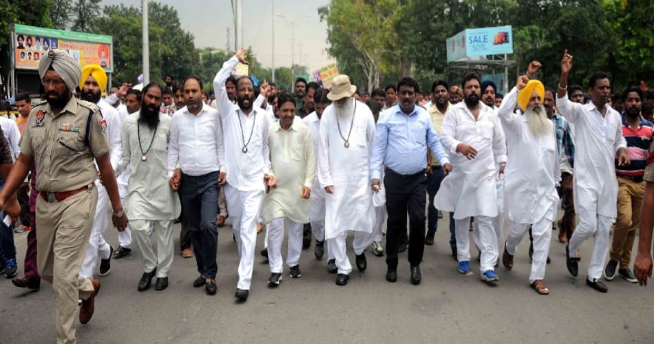 Valmiki samaj protest at ludhiana, demand to Ban 'The Legend of Michael Mishra' film In Punjab,