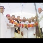 युवजन सभा के जिलाध्यक्ष सिद्धार्थ यादव ने अतिथियों को पहनाई 11 किलो की माला 