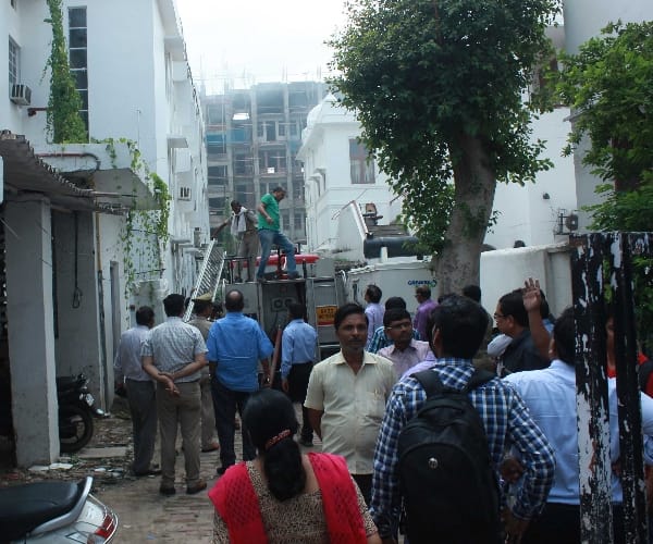Fire in KGMU campus in Lucknow.