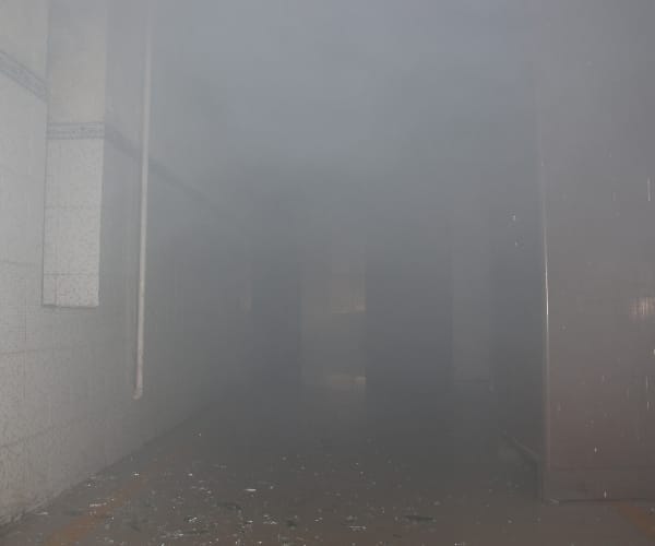Fire in KGMU campus in Lucknow.