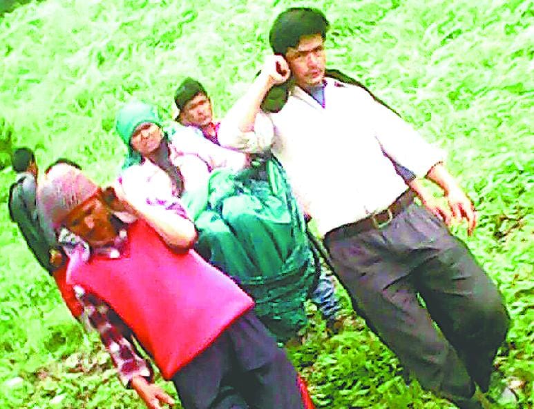 Woman taken to hospital 15 hours trekked