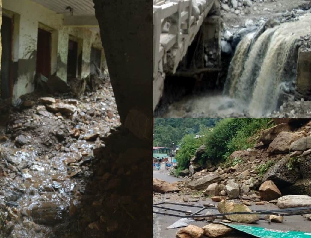 heavy rain in uttarakhand, mountain break in sonprayag.