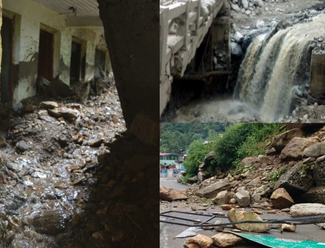 heavy rain in uttarakhand, mountain break in sonprayag.