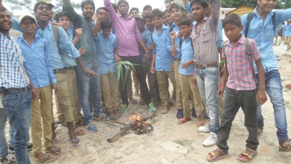 Student Council also burned an effigy of the state government