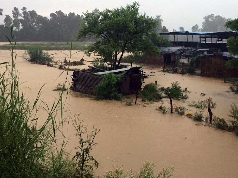 water flood, pathankot water flood, slum area drawn, pathankot, amritsar