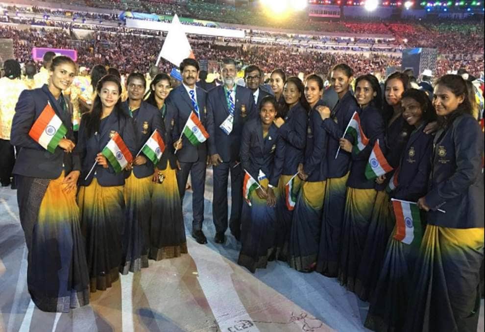 Indian palyers in rio opening ceremony