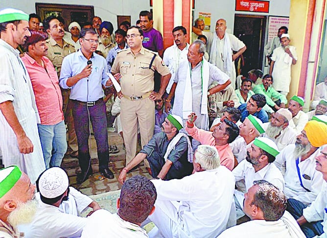 Farmers' Union said the commotion in tehsil