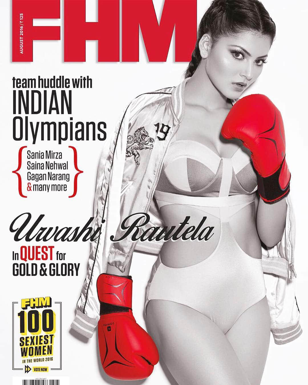bollywood actress urvashi rautela photo shoot for fhm magazine.