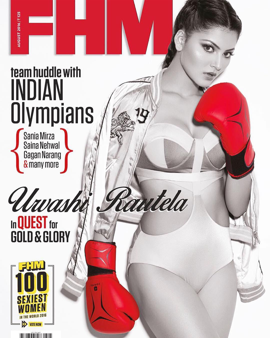 bollywood actress urvashi rautela photo shoot for fhm magazine.