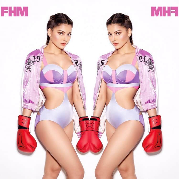 bollywood actress urvashi rautela photo shoot for fhm magazine.