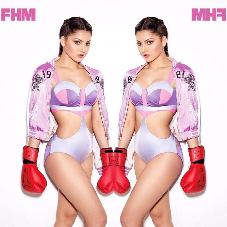 bollywood actress urvashi rautela photo shoot for fhm magazine.