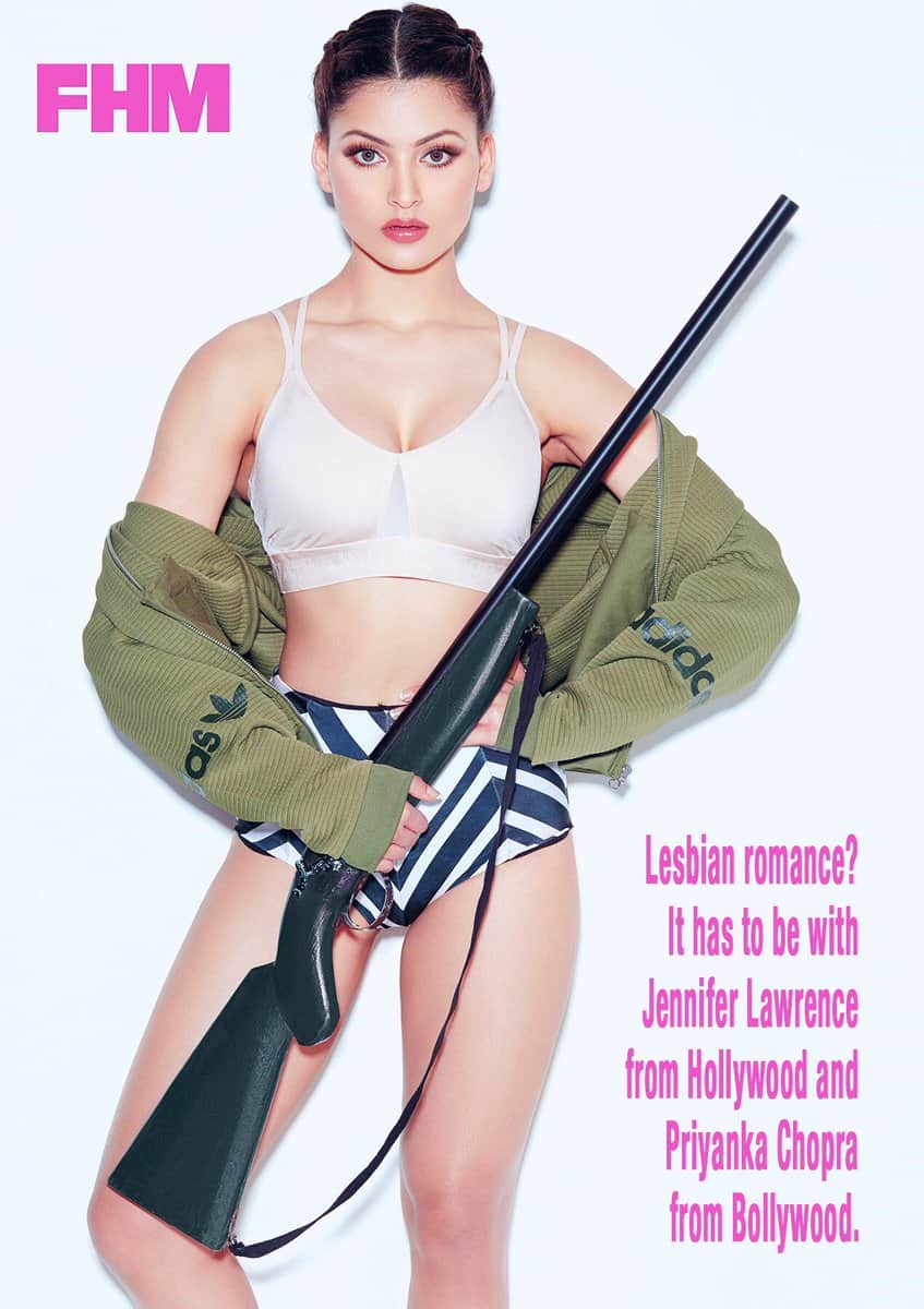 bollywood actress urvashi rautela photo shoot for fhm magazine.