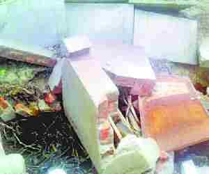 Many toilets damaged after construction.