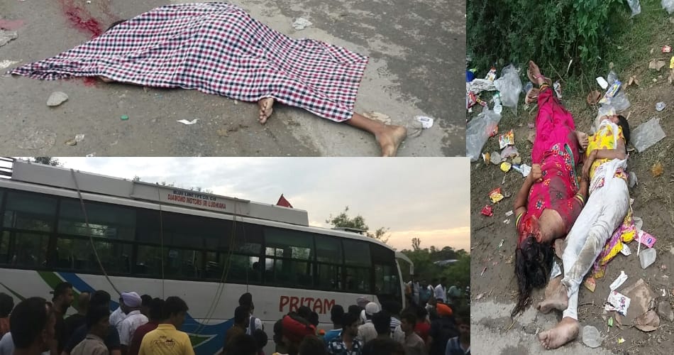 8 devotees killed in bus accident, mata chintpurni mandir, hoshiarpur road, punjab