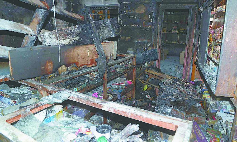 Cosmetic shop fire