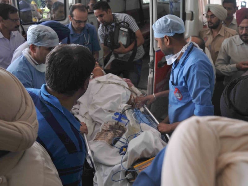 rss leader attack, bjp leaders come dmc, ludhiana dmc
