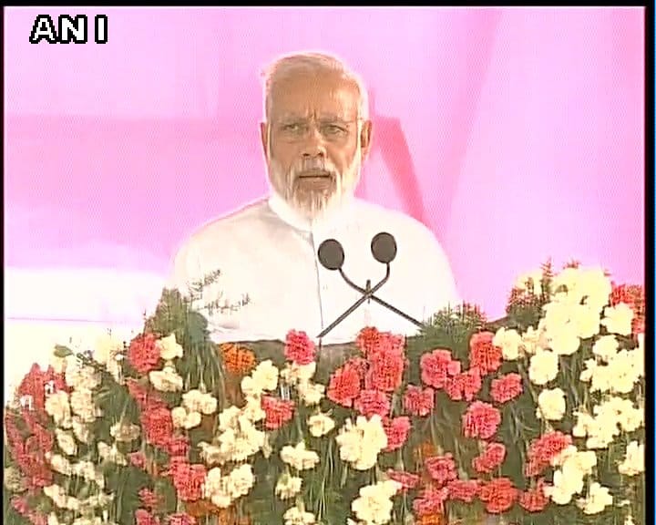 Narendra Modi launches Mission Bhagiratha in telangana