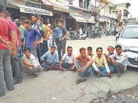 jind, harayana, thana, city, protest, villgers, harayana