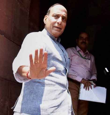 Politics on rajnath Singh's visit 