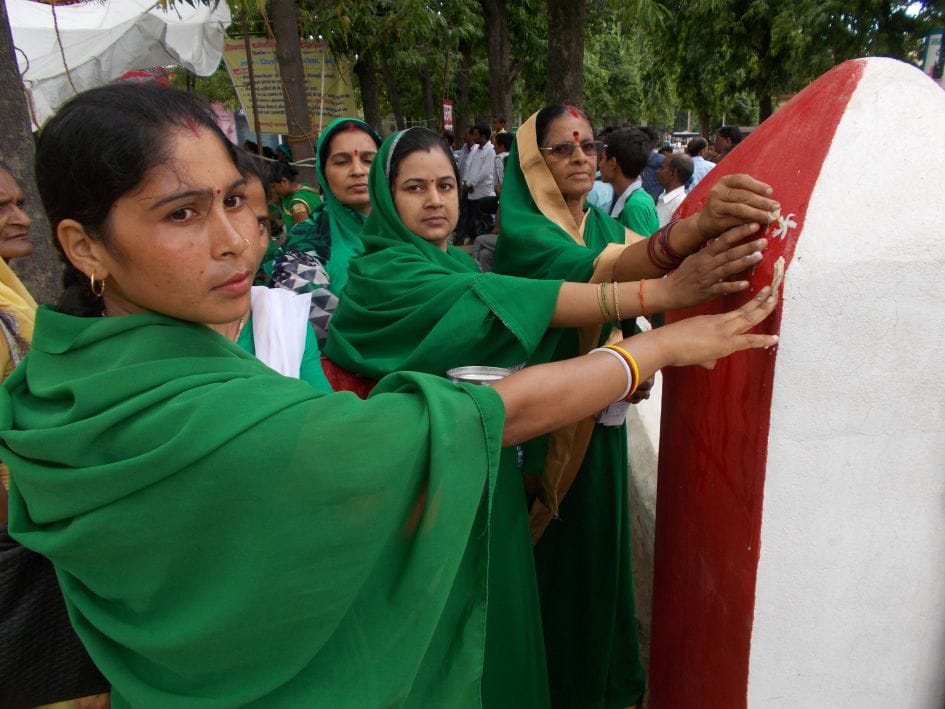Panchami celebrated by the workers on the picket site