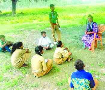 Private teacher teaching in government school 