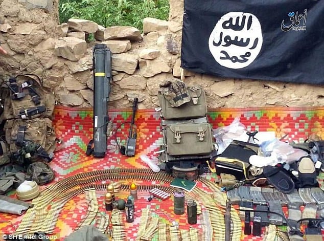 ISIS fighters claim to have weapons and equipment of U.S. soldiers