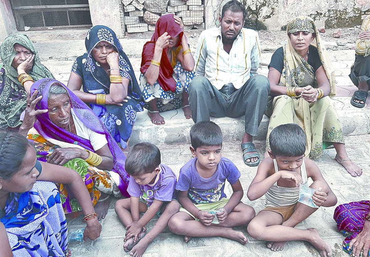 Mother killed in front of children