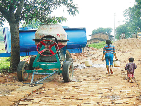 The construction of the road was closed for fear of dacoits