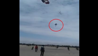 Coimbatore: Man falls from 60 meter height while parasailing
