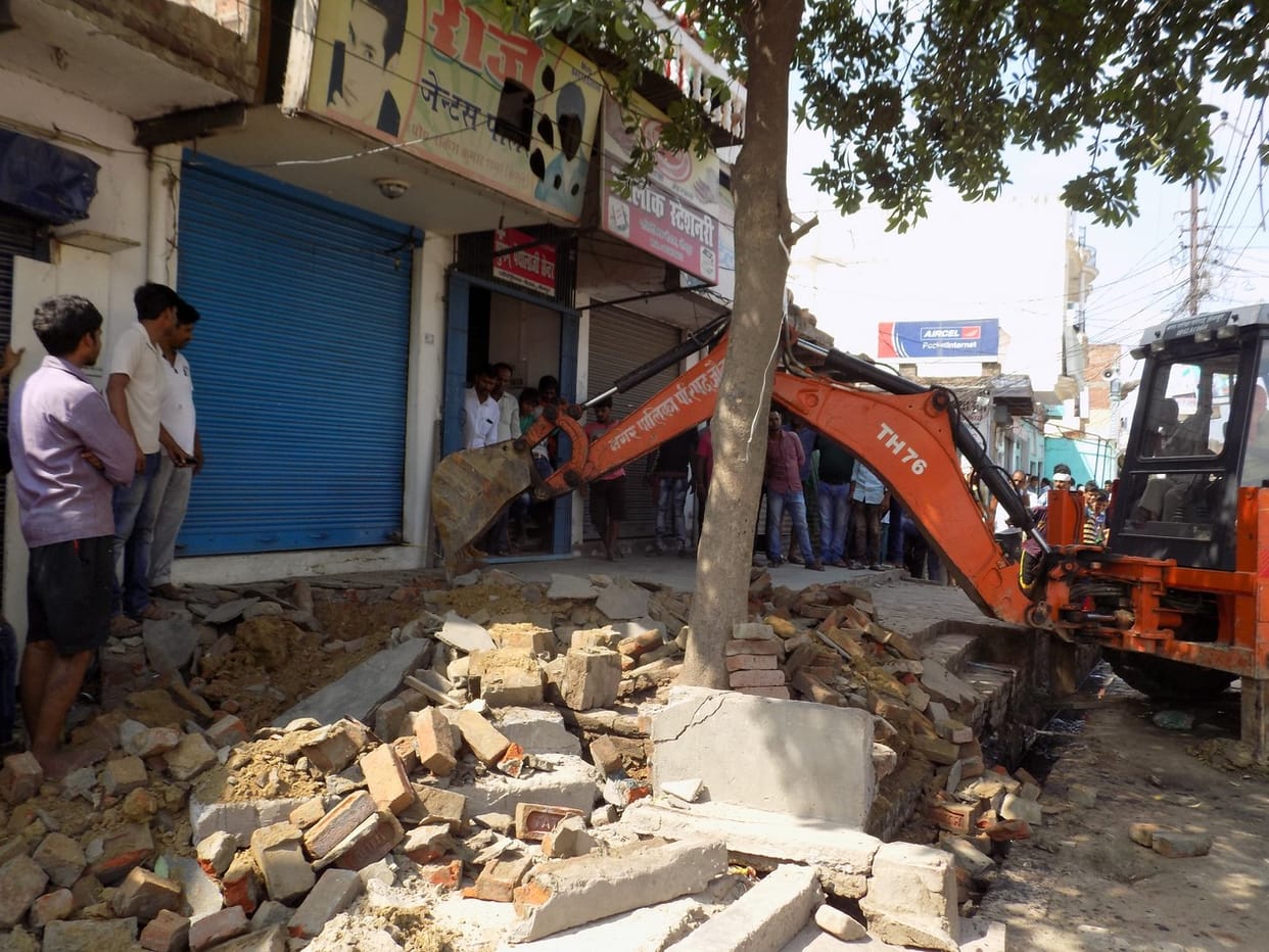Removed to widen the road encroachment