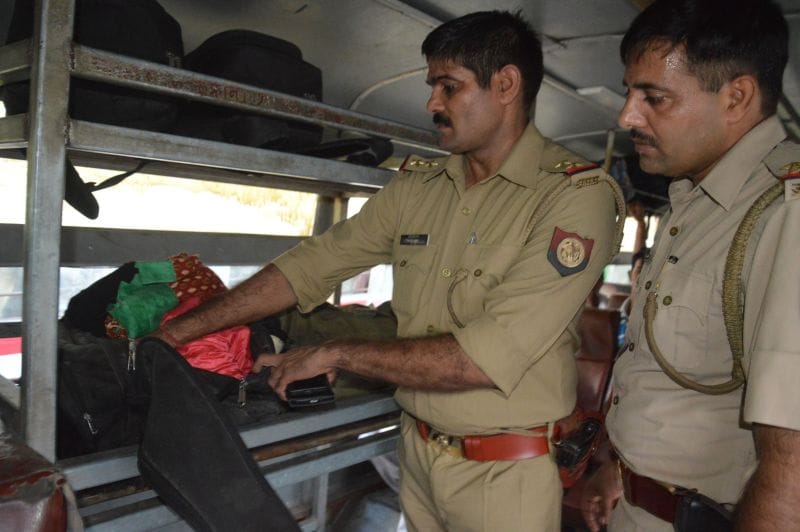 after a call police made search in mathura
