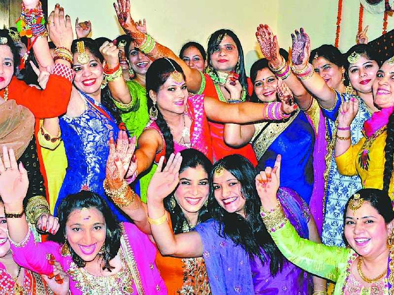 culture, teej program, mohali , dance, women 