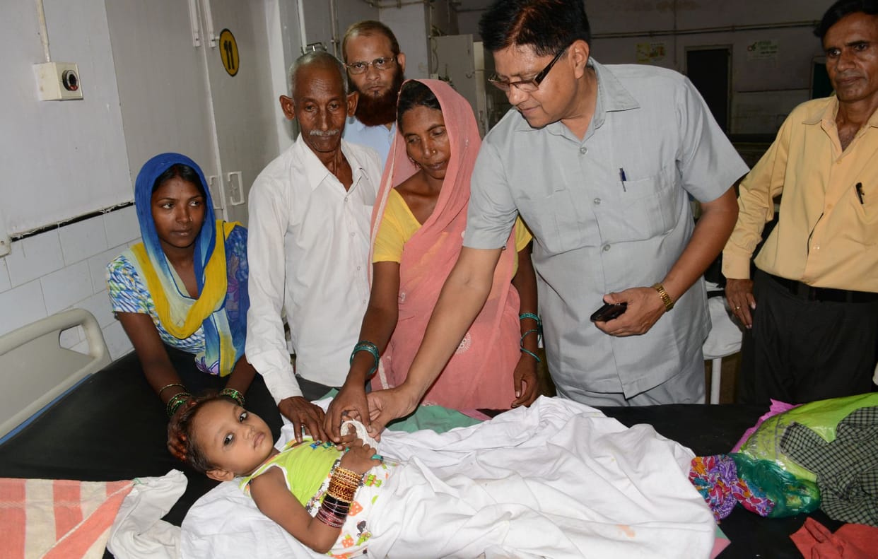 Rakhi grandfather and uncle took home from the hospital