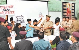 In AU protest against Hyderabad university vice Chancellor
