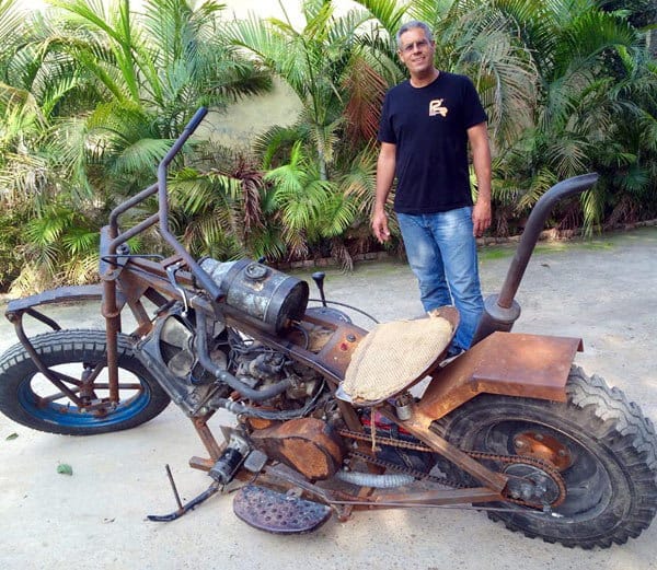 mohali repairist ranjit randhava assembled super bike bambukat by using garbage things