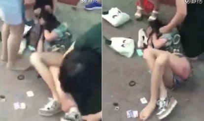 Woman accused of being mistress violently beaten and naked in china