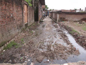  No roads or drains within the city