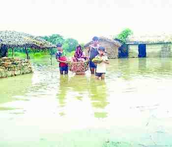 Ghagra river heading the karnailganj