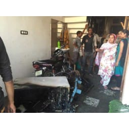 yamunanagar,house, fire, teacher, child