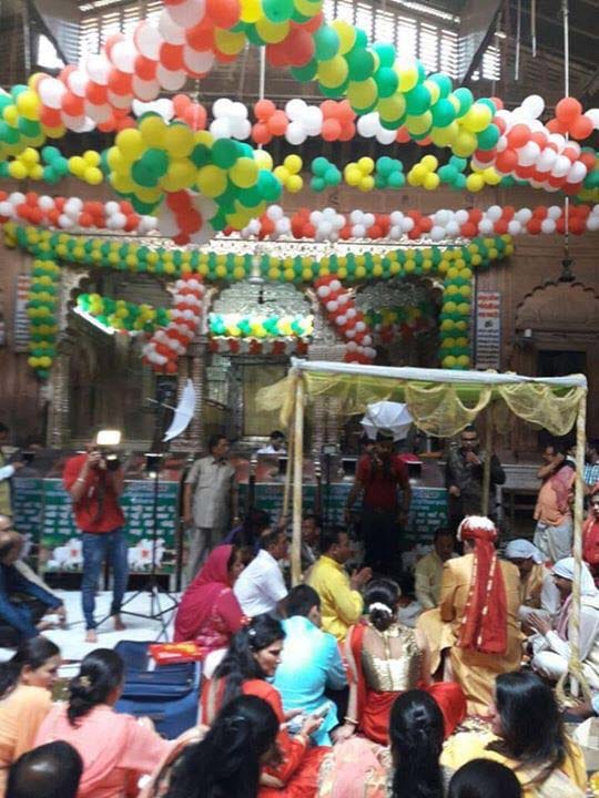 dispute over marriage function in bankebihari temple